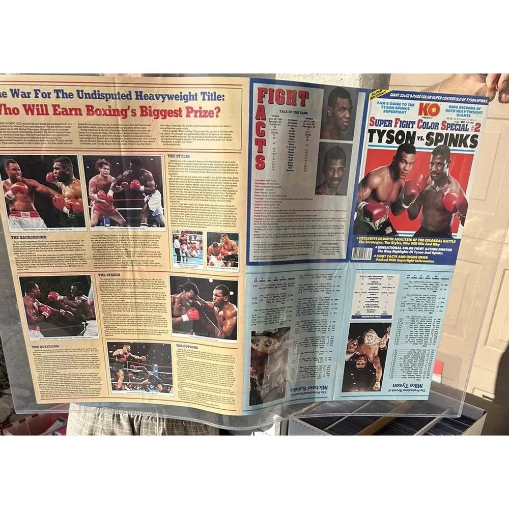 1988 KO Boxing Mike Tyson Michael Spinks Super Fight Color Special Poster Book